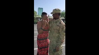 Soldier Surprises Mom After Returning From 7-Month Deployment