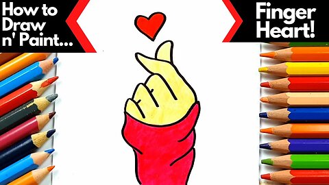 How to Draw and Paint K-Pop Finger Heart
