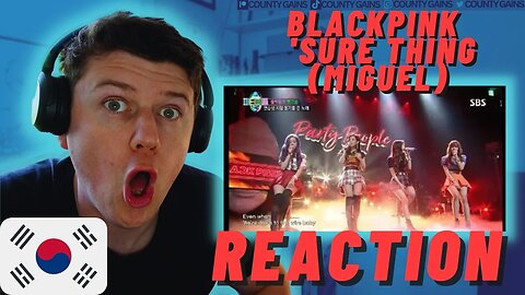 IRISH REACTION - BLACKPINK - 'SURE THING (Miguel)' COVER SBS PARTY PEOPLE