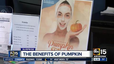 A pumpkin facial? It reportedly has some benefits