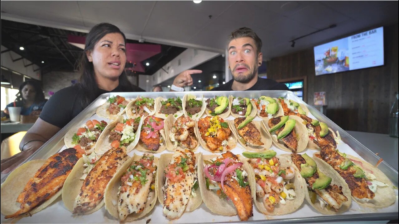 ATTEMPTING AN UNBEATEN SEAFOOD TACO CHALLENGE IN TEXAS (Texas’s Biggest) | Joel Hansen