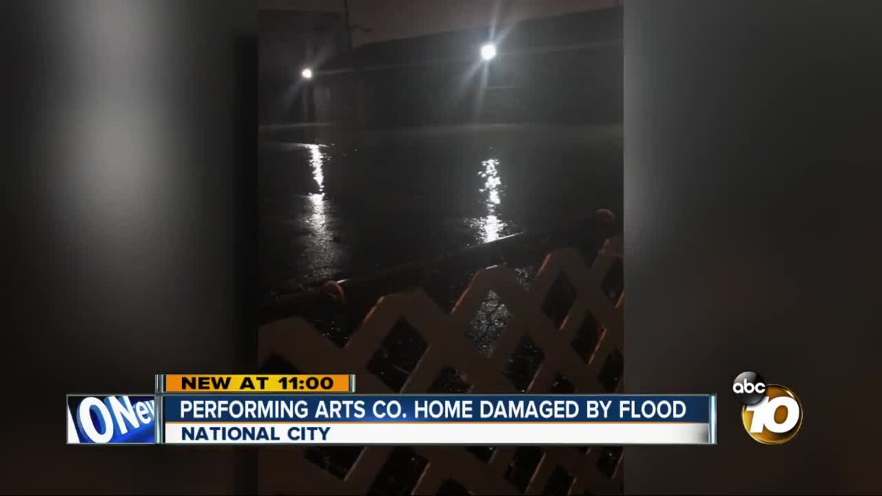 Performing arts company’s building damaged by storm flooding in National City