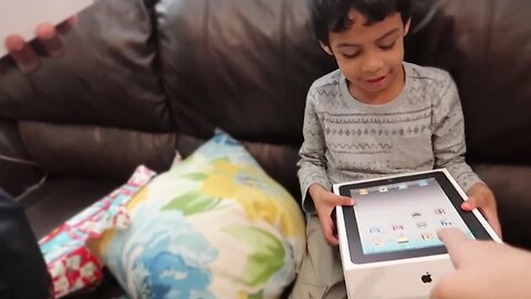 kid gets a fake iPad for Christmas! MUST WATCH!!!