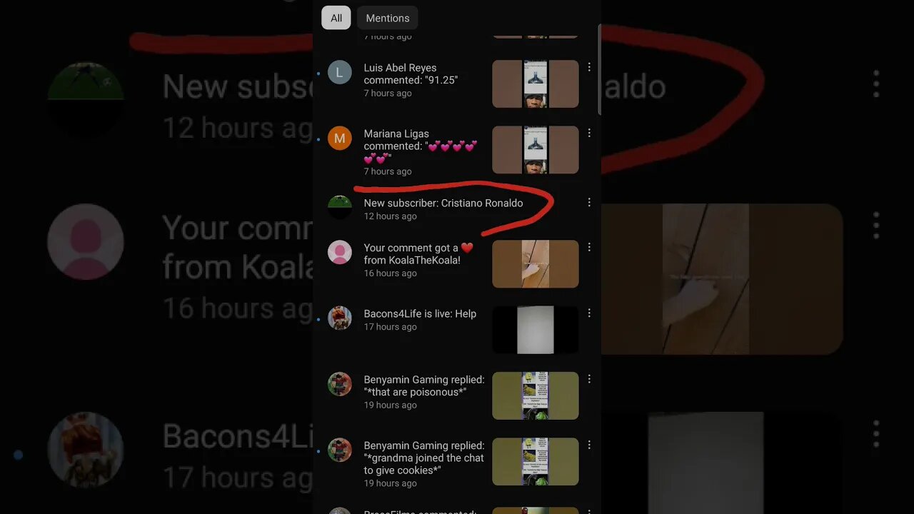 @CristianoRonaldoYouTube SUBSCRIBED TO ME ON YOUTUBE!