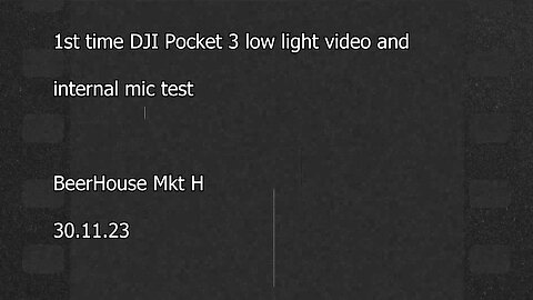 DJI pocket 3 test 1 BeerHouse Market Harborough 30.11.23