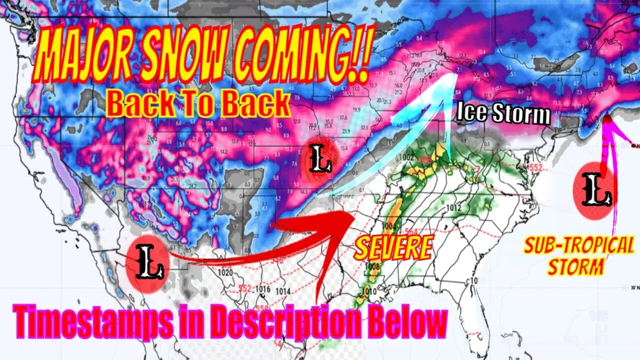 2 Major Snowstorms Coming & Potential Ice Storm! - The WeatherMan Plus