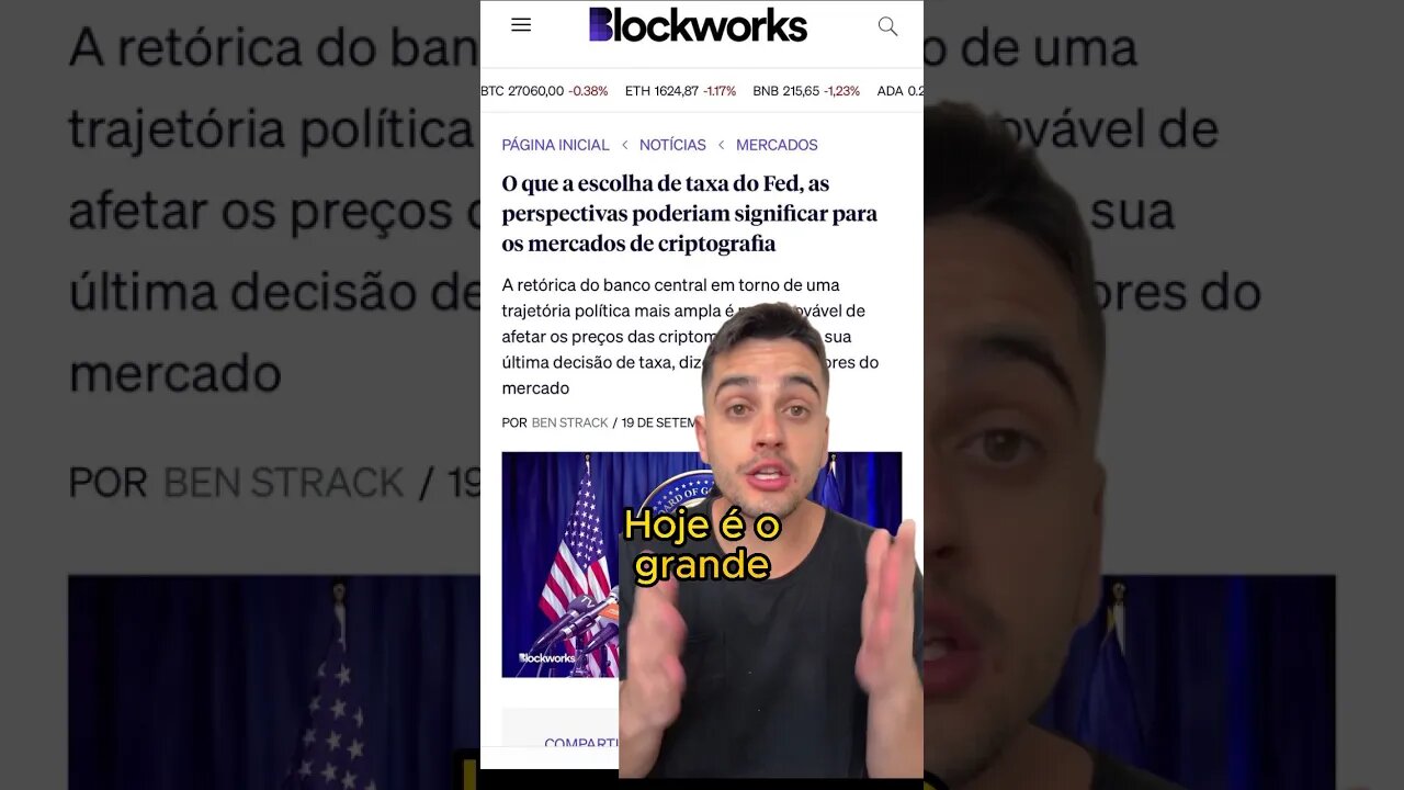 Decisão de taxa de juros americana FOMC #bitcoin #btc #eua #sec #fomc #fed #cripto #sp500 #nasdaq