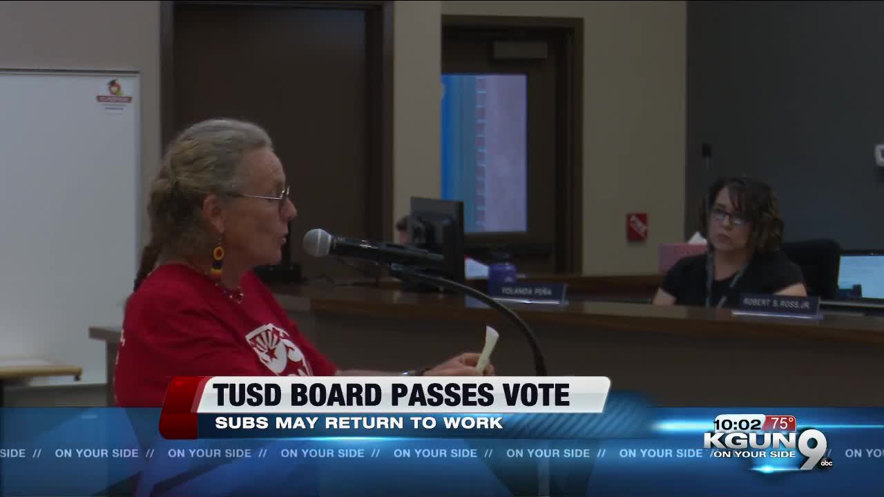 TUSD retired teacher substitutes can return to work