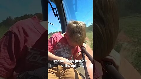 Tractor naps just hit different! #farm #farmlife #ranchlife #tractor #nap #farmkid