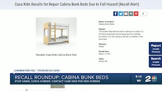 Bunk beds top the recall roundup