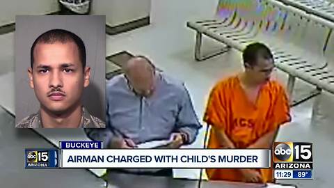 Buckeye Airman charged in 3-month-old child's murder