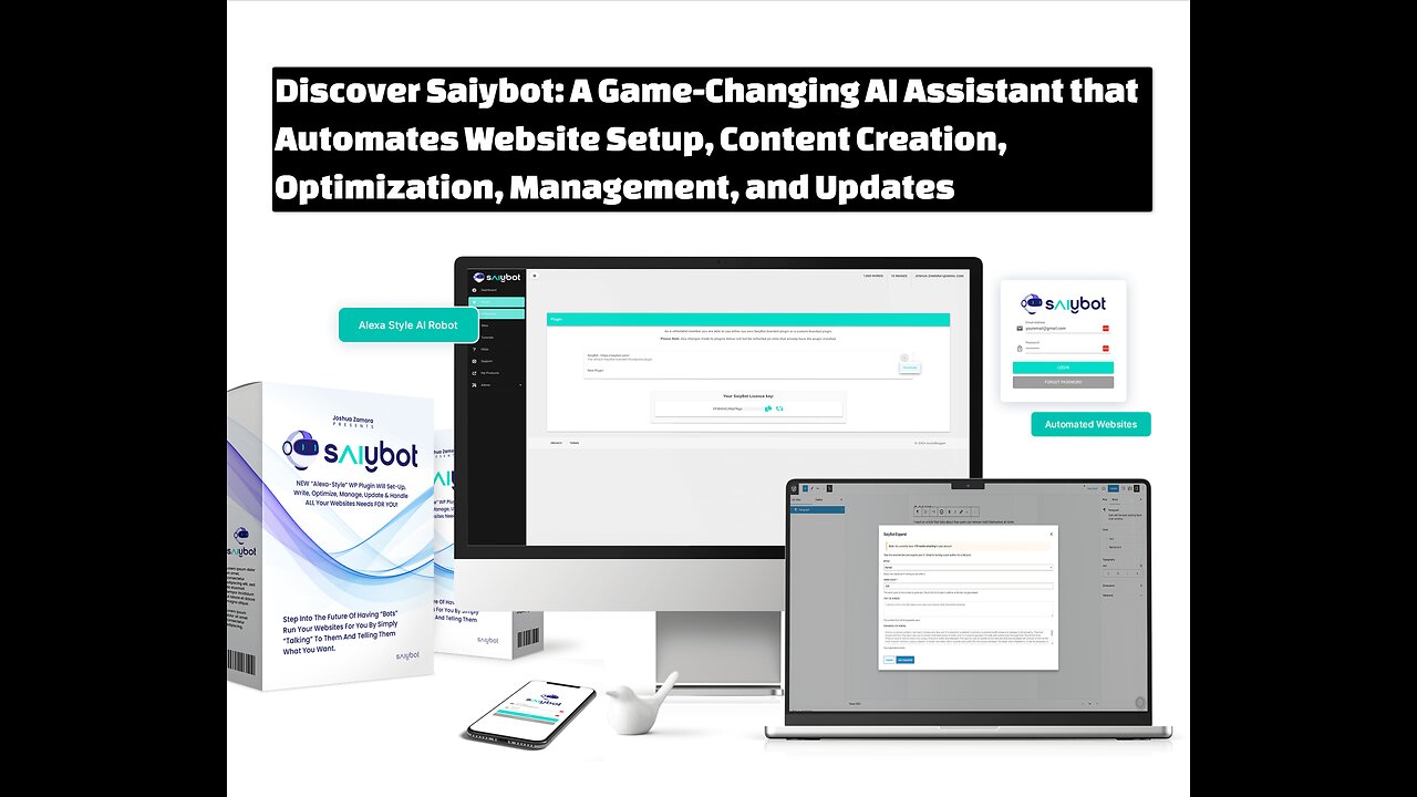 Saiybot: Your Personal AI for Website Management. Set-Up, Writing, Optimization, Management