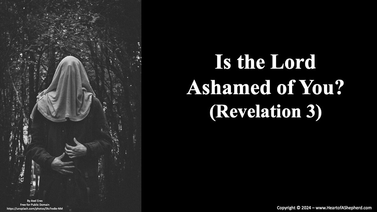 Is the Lord Ashamed of You? (Revelation 3) – A daily bible study from www.HeartofAShepherd.com.