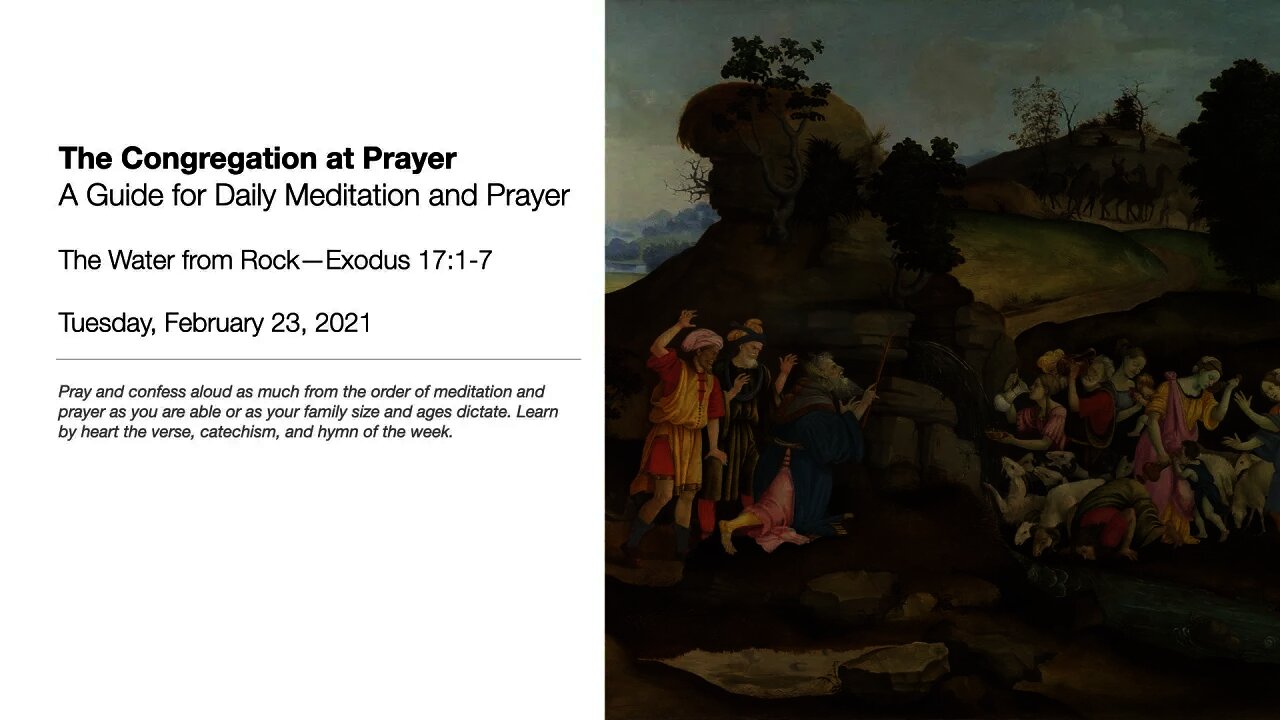 The Water from Rock—The Congregation at Prayer for February 23, 2021