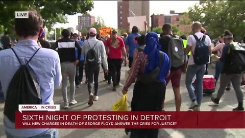 Day 6 of protests in Detroit over killing of George Floyd