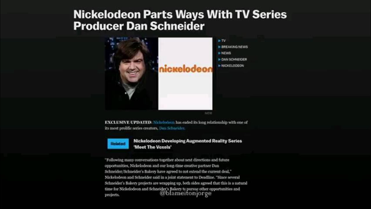 Pedophilia and Child Actors-Nickelodeon & Dan Schneider