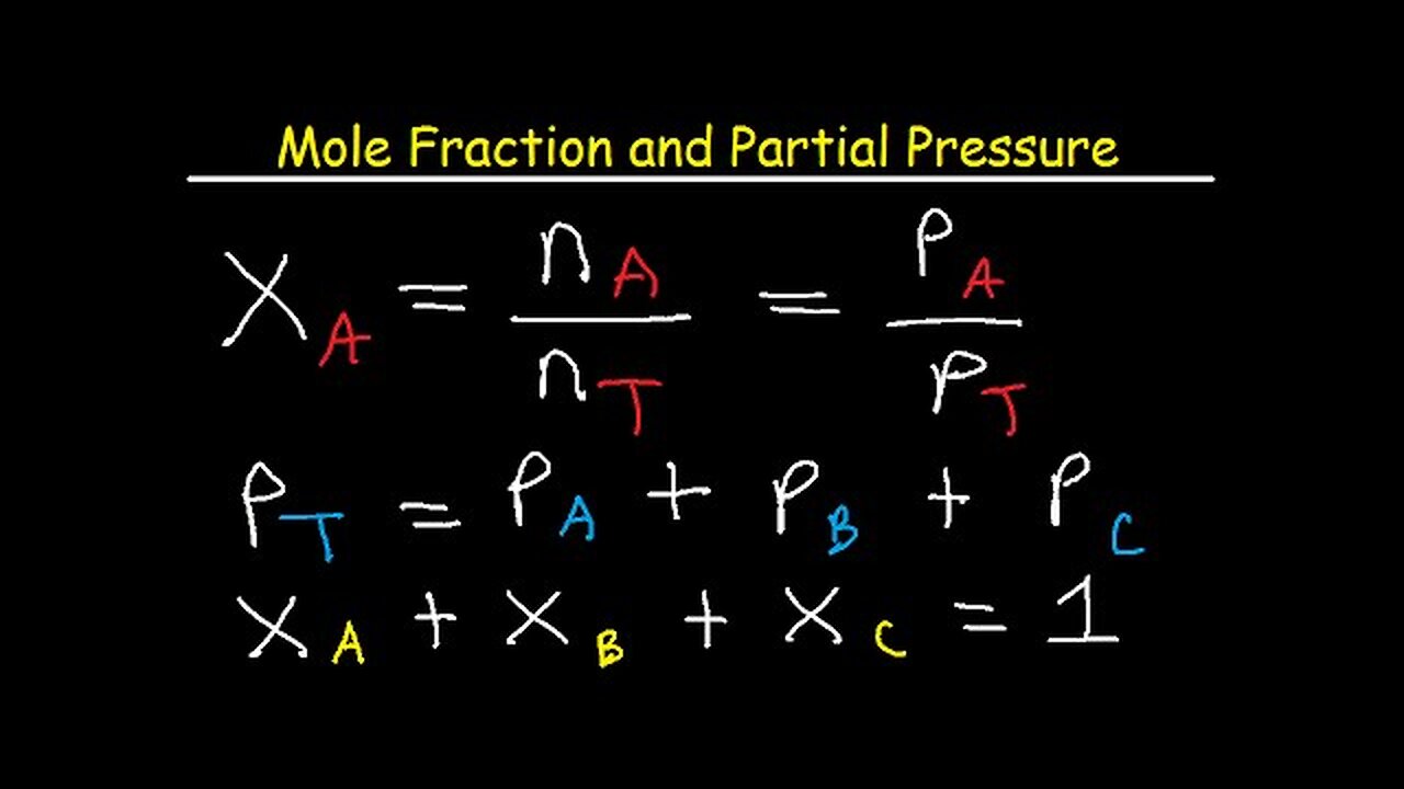 Mole Fraction and Partial Pressure - Chemistry Problems