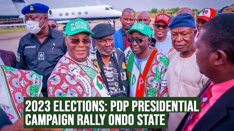 PDP Presidential Campaign Rally in Ondo State