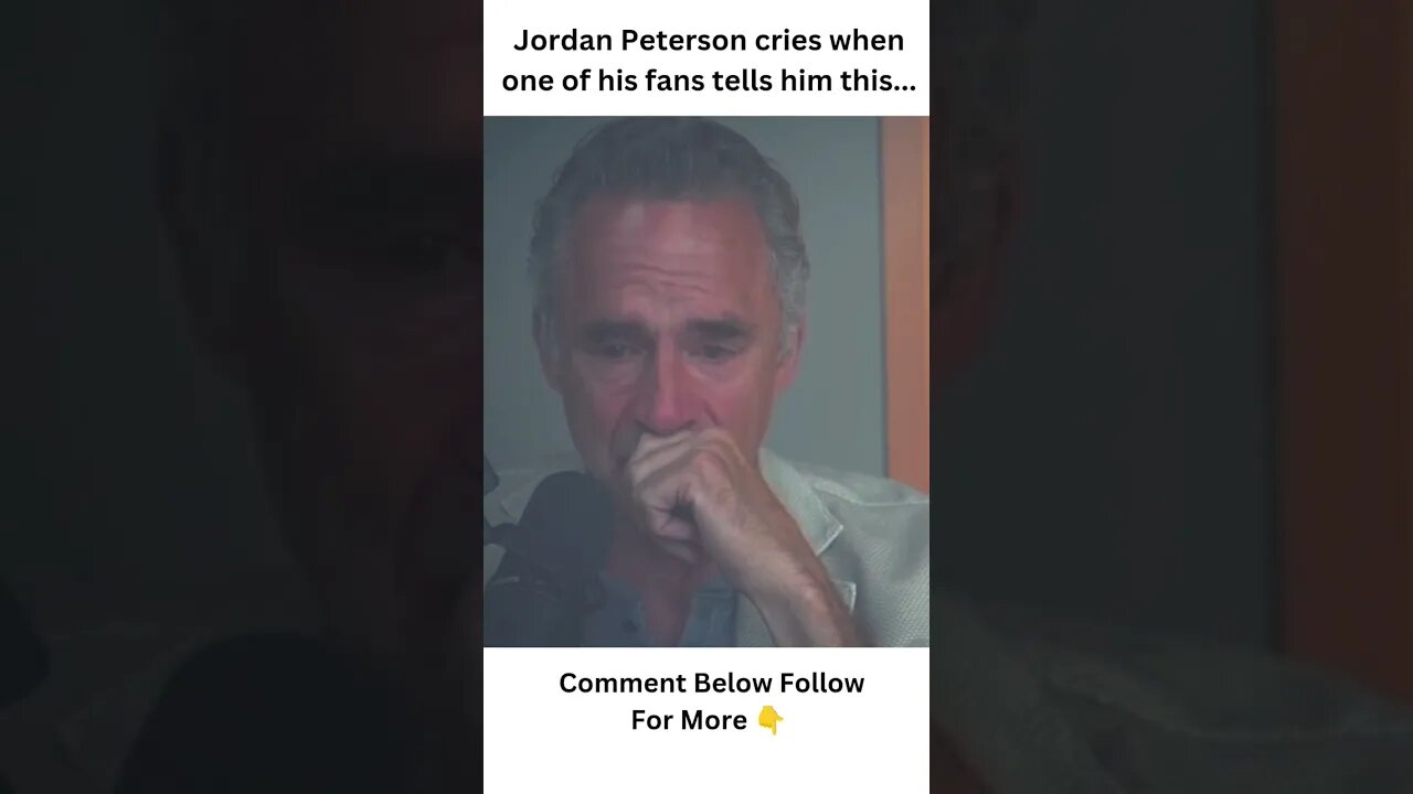 Jordan Peterson cries when a fan tells him this | Podcast | #jordanpeterson #podcast