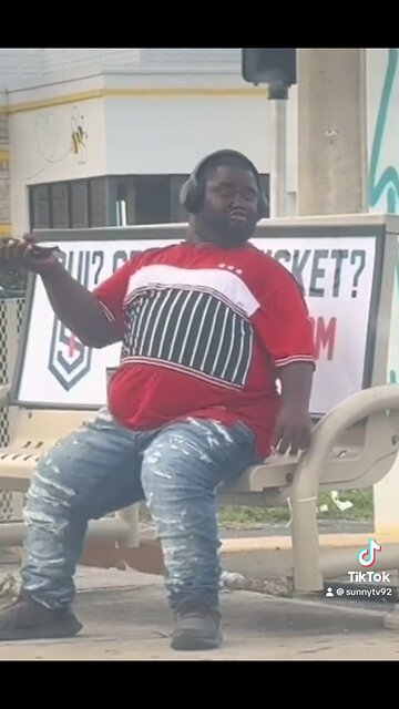 He feeling the music 😂