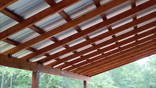 Cannon Farm - The composite porch and metal roof is done!