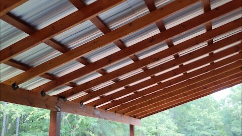 Cannon Farm - The composite porch and metal roof is done!