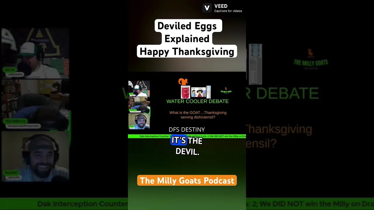 DEVILED EGGS HOT TAKE #podcast #trending #funny #football #draftkings #nfl #thanksgiving #shorts