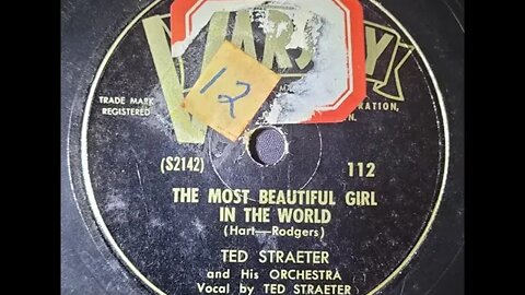 Ted Straeter and His Orchestra – The Most Beautiful Girl in the World