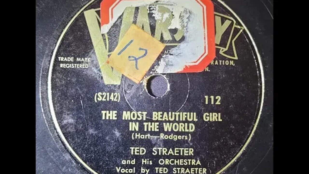 Ted Straeter and His Orchestra – The Most Beautiful Girl in the World