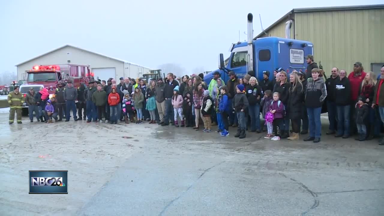 Berlin boy fighting cancer gets special truck ride