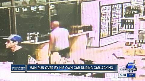 Suspect at large after carjacking outside liquor store in Douglas County