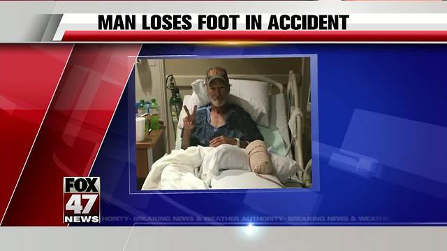 Man loses foot in tractor accident