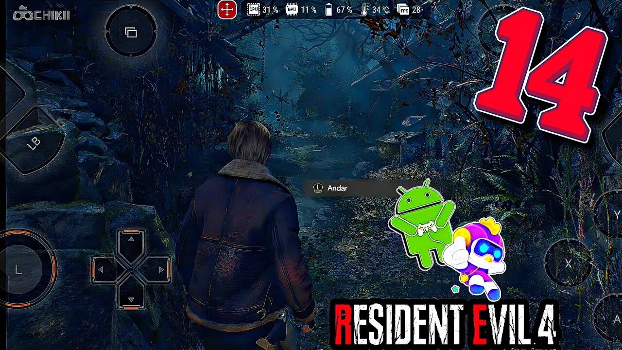 RESIDENT EVIL 4 REMAKE JOGANDO NO CELULAR| COM O APLICATIVO CHIKII EP14