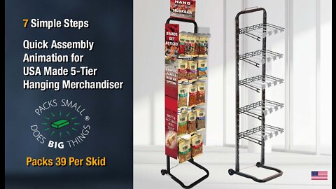 Mobile Hanging Hooks Merchandiser