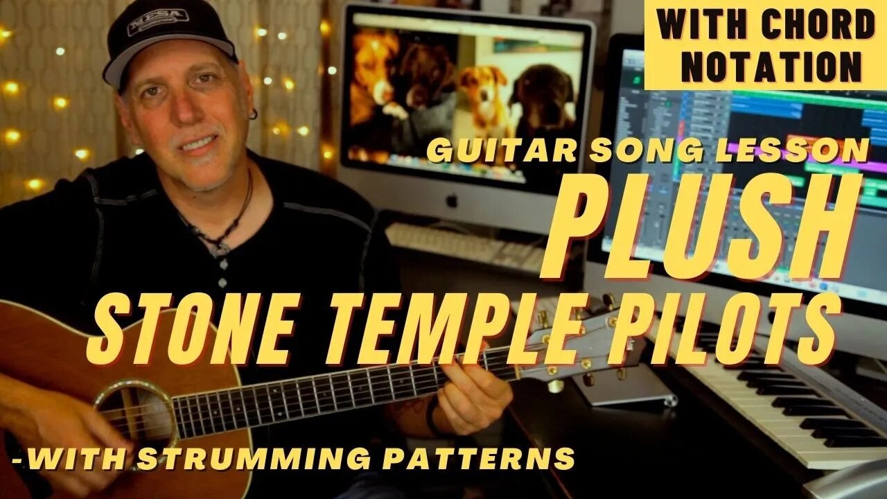 Stone Temple Pilots Plush Guitar Song Lesson STP - with strum patterns