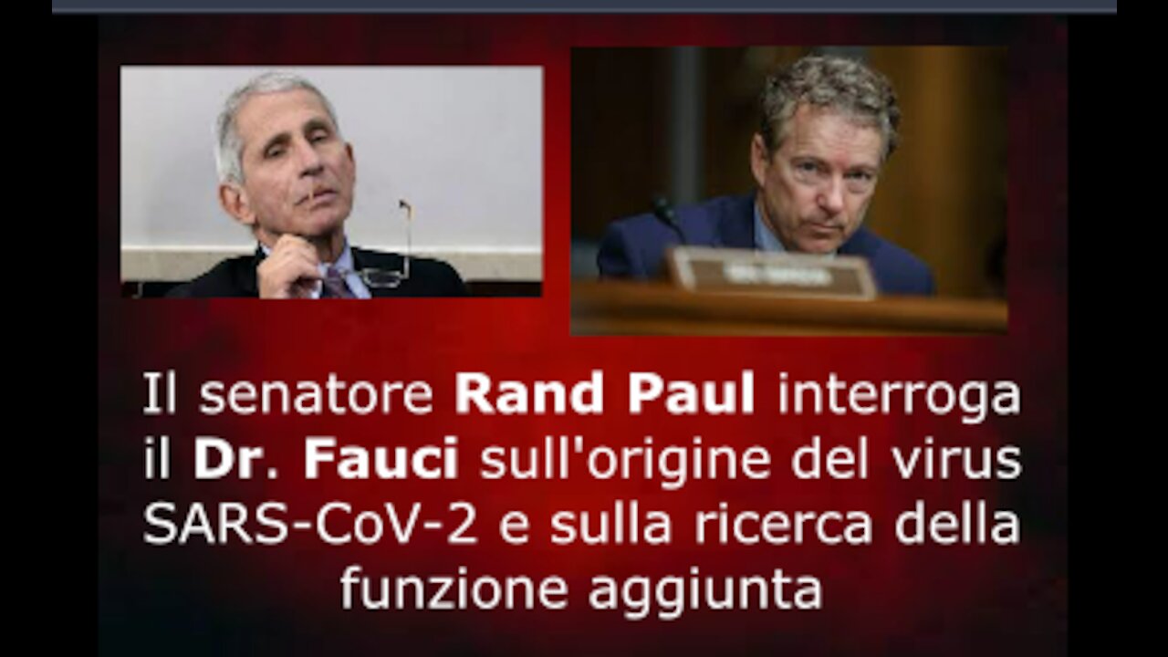 Il senatore Rand Paul interroga il Dr. Fauci