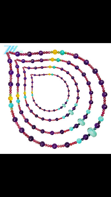 Natural turquoise amber Tourmaline Rubellite Apyrite Amethyst smooth beads handmade05