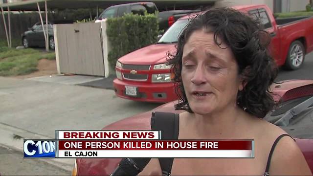 House fire in El Cajon leaves one person dead