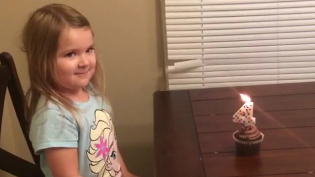 Adorable Little Girl Gets Three Birthday Songs