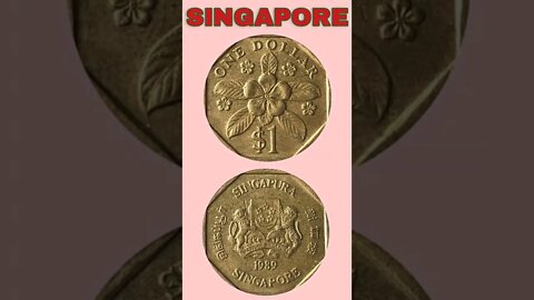 Singapore 1 dollar 1989.#shorts #coinnotesz