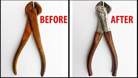 Antique Rusty Pliers Restoration