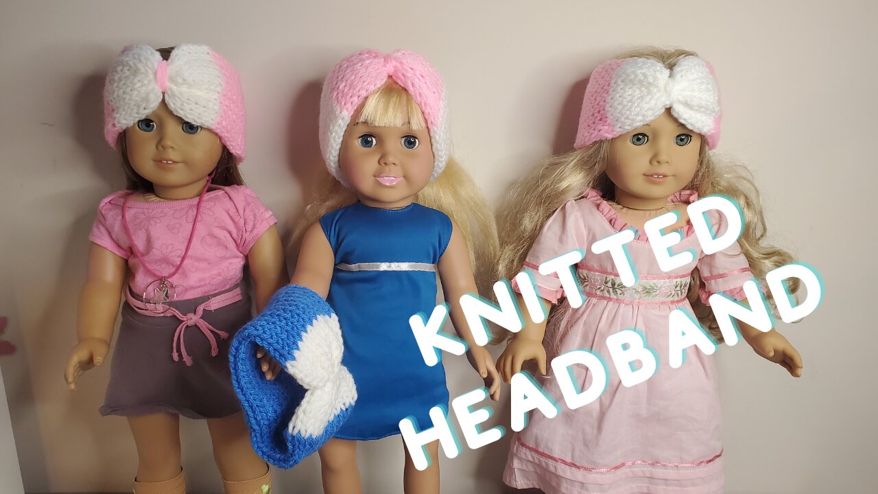 Headband for American girl dolls 18 inches | Addi / Sentro Knitting Machine Tutorial.