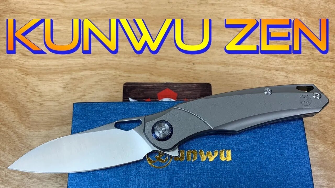 Kunwu Zen ! Front flipper/top flipper/finger flicker ! Crazy good knife with lots of fidget factor
