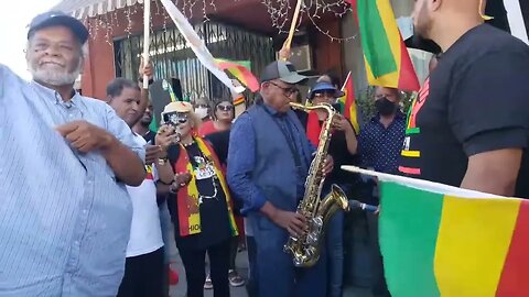 Ethiopian in LA supporting FANO
