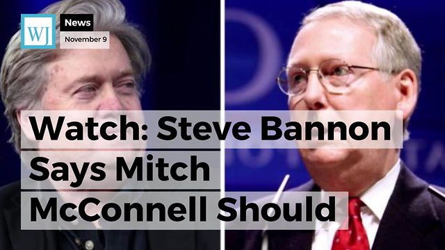 Watch: Steve Bannon Says Mitch McConnell Should Pass Tax Reform, Then Resign