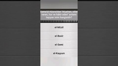 #yarışma #bilgi İSLÂMÎ BİLGİ YARIŞMASI