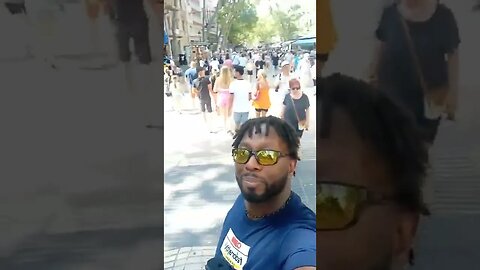 #barcelonaspain Black Man In Spain #placestovisit #catalunya La Rambla Barcelons Spain is amazing