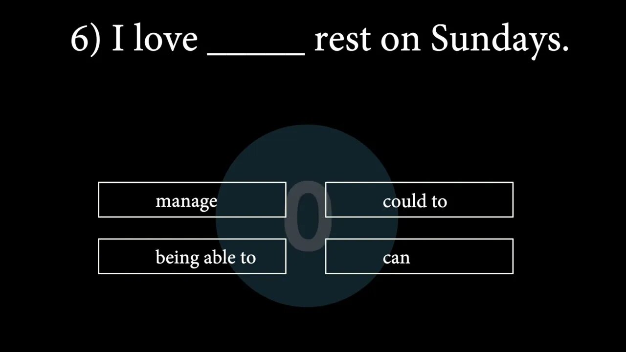 Modal Verbs Ability Grammar Quiz