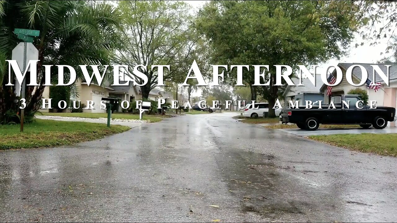 Peaceful Midwest Rainstorm | Relaxing Nature ASMR in a Rainy Neighborhood