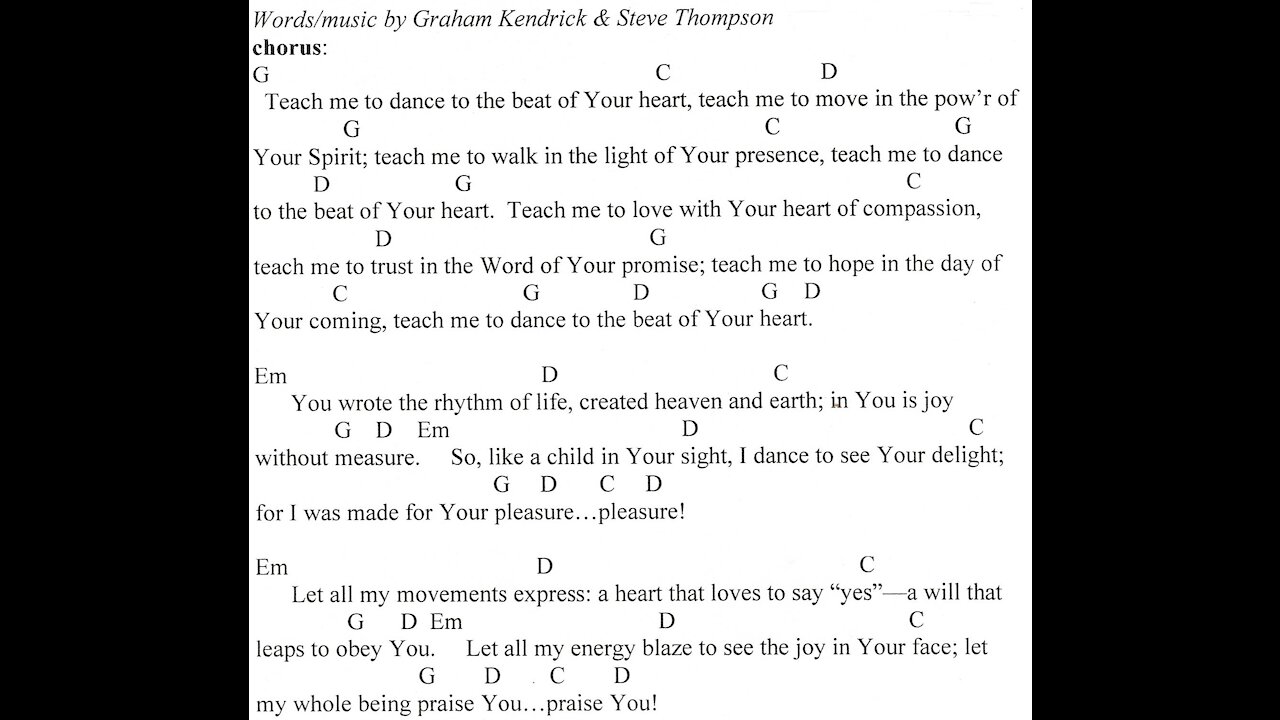 Teach Me To Dance - Key of G - Walter Fisher